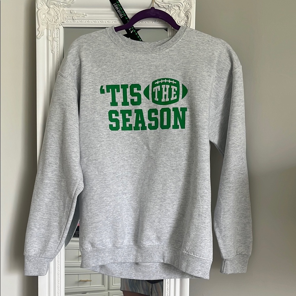 Gray 'Tis the Season Football Sweatshirt